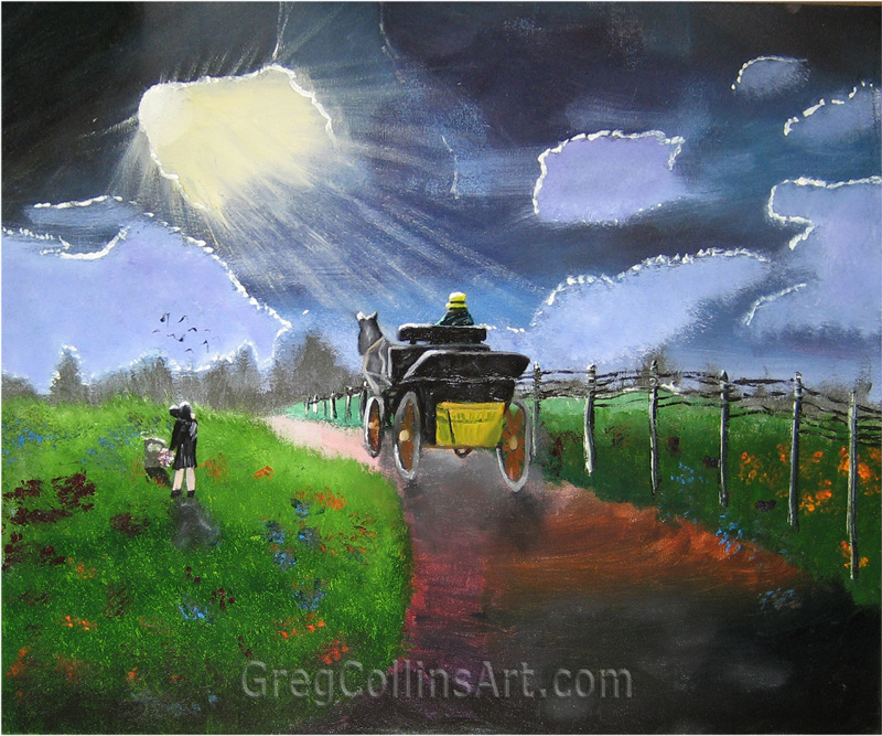 006 'Country Funeral' 20x24 oil on canvas