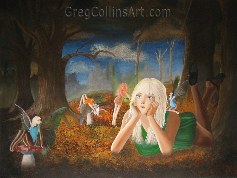 015 'Faerie Forest' 30x40 oil on canvas